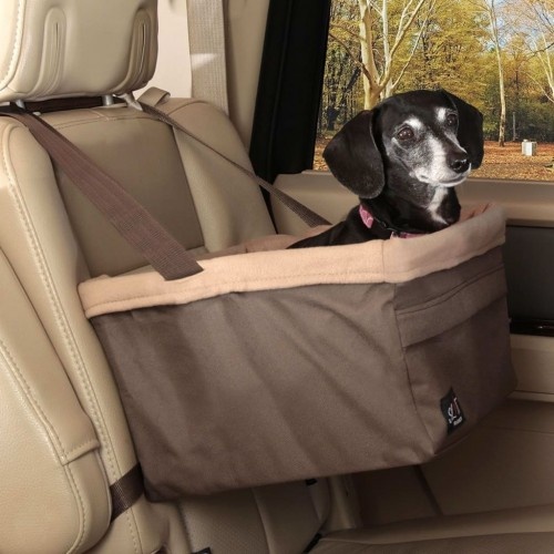 Cadeira elevatória marrom para animais de estimação para carro