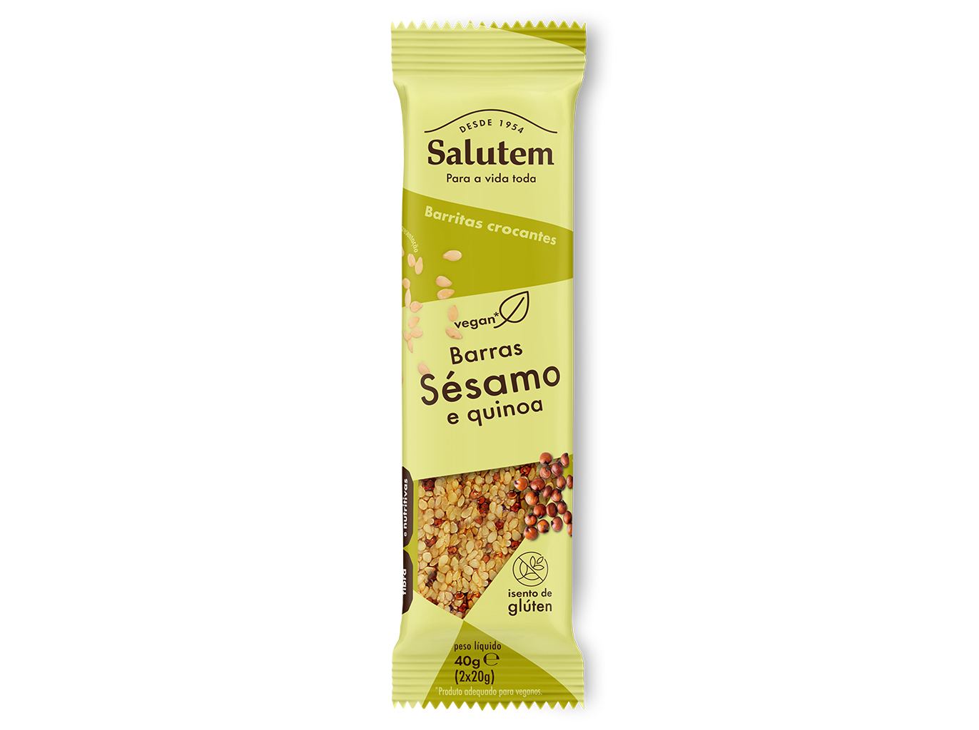 BARRA SALUTEM CROCANTE SÉSAMO QUINOA 40G