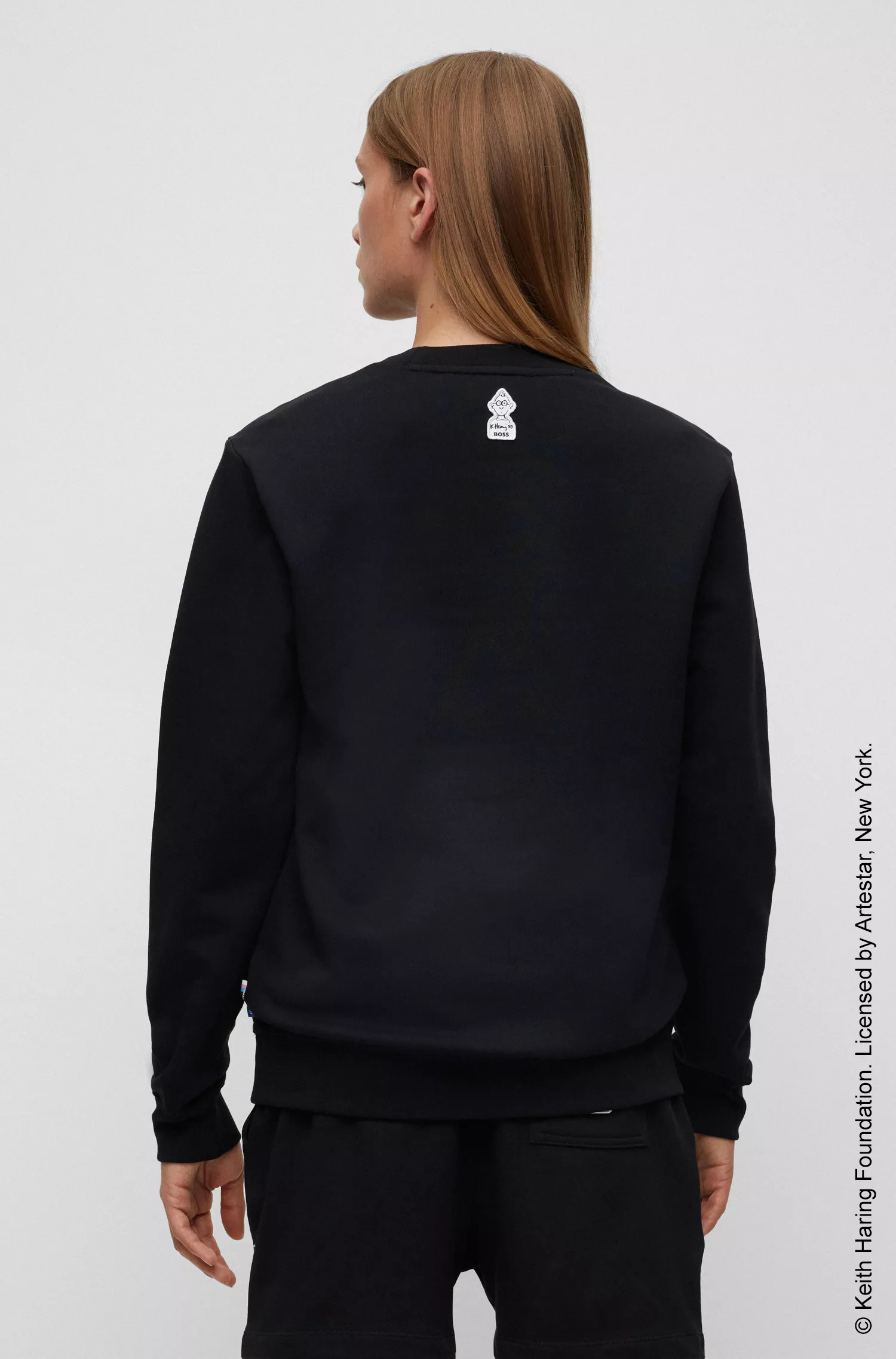 Moletom BOSS Black-BOSS x Keith Haring unissex em algodão misto com estampa exclusiva.