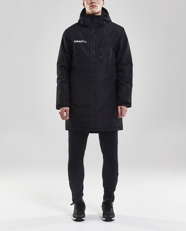 Craft - Parka - Lange Gewatteerde Jas - Duurzaam - Windbescherming - Zwart