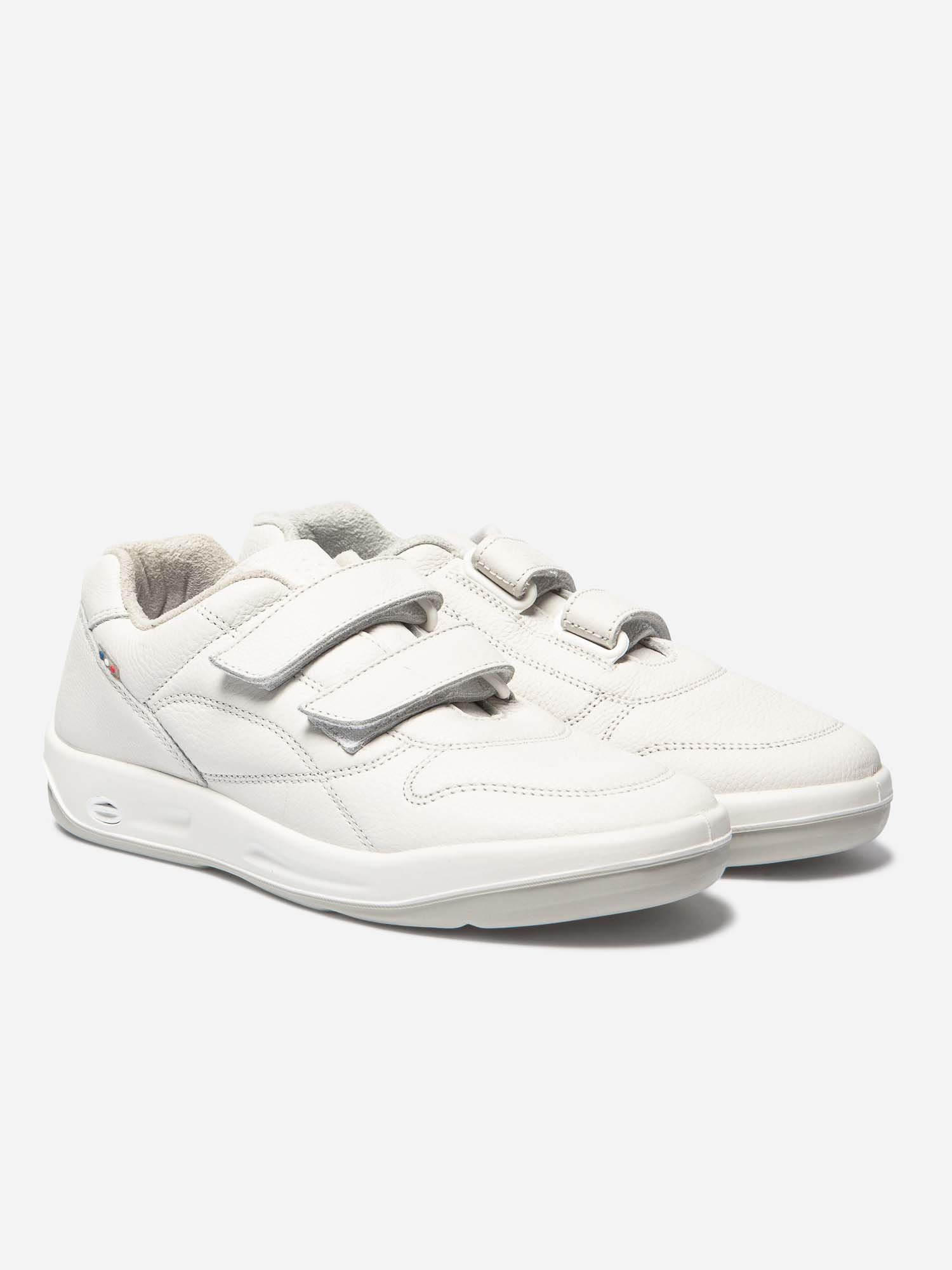 Baskets Homme Scratch Dessus Cuir Blanc