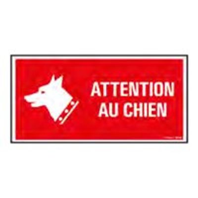 Pickup - Panneau de signalisation - 300 x 150 mm - Attention au chien