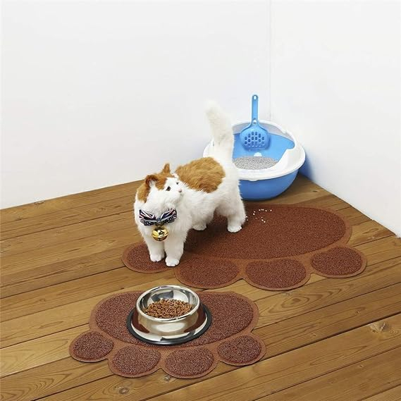 (40x30cm) Katzen Toiletten Unterlage Katzenstreu Hygiene Auffangmatte - Pfote