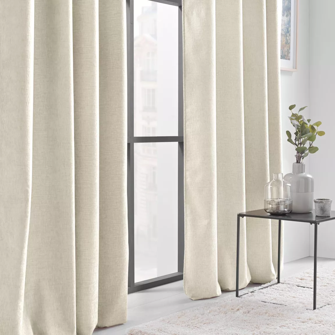 Rideau œillets velours (140 x 260 cm) Verra Beige
