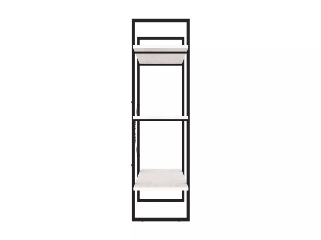 Bibliothèque à 3 niveaux Blanc 100x30x105 cm Bois de pin massif