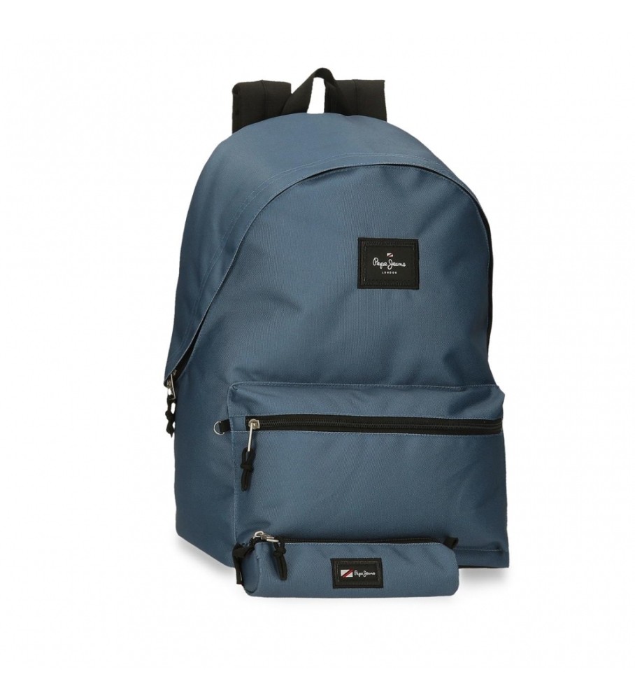 Mochila Pepe Jeans Aris + Estojo Azul