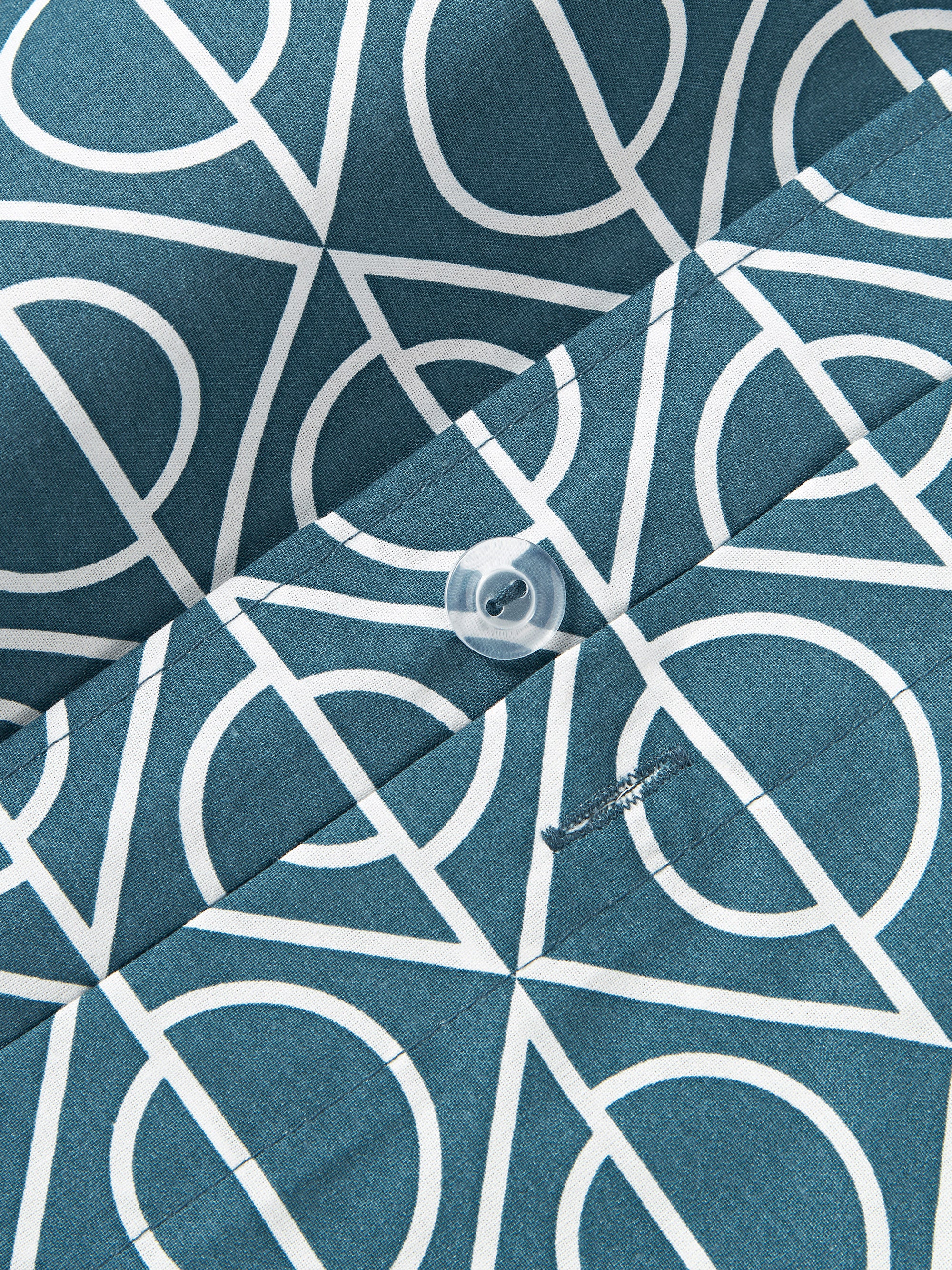 Katoenen dekbedovertrek Jella met geometrische print