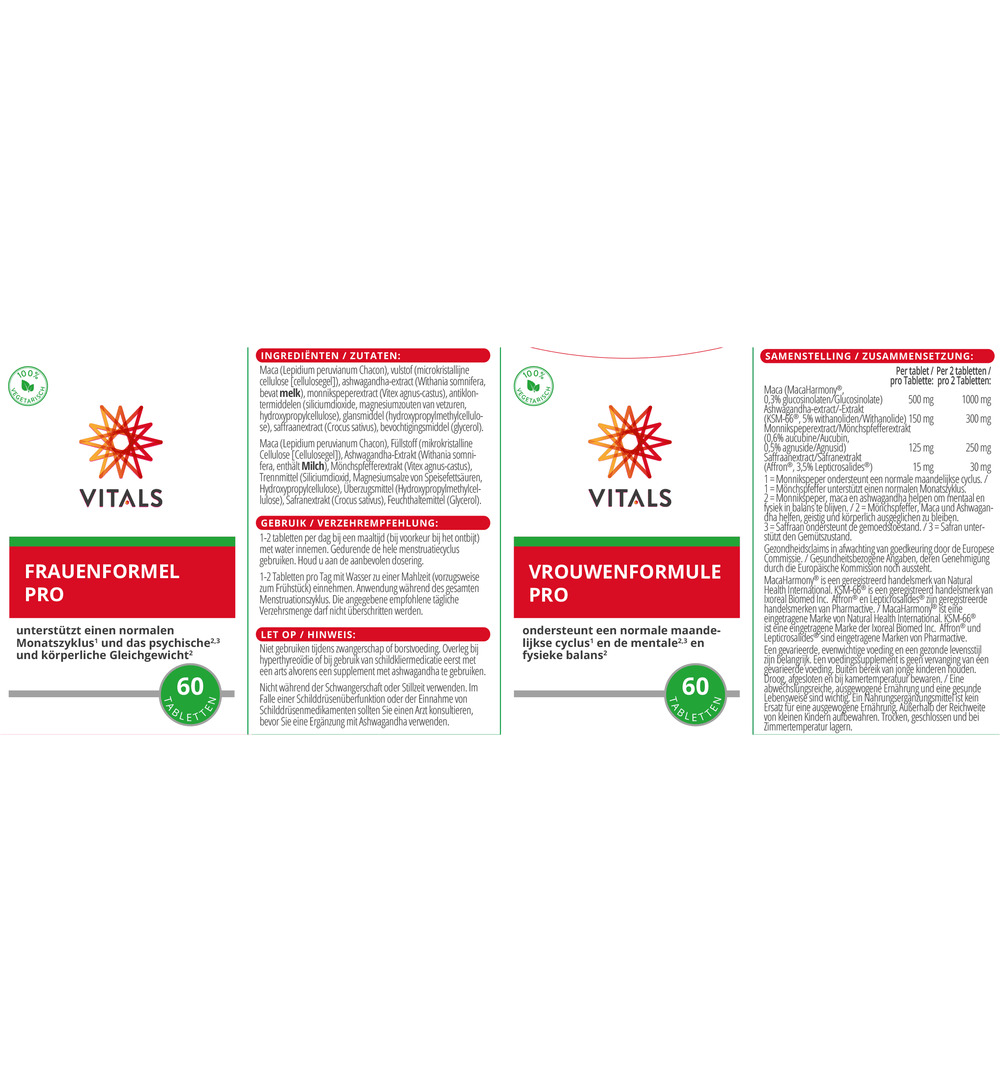 Vitals Vrouwenformule Pro (60 tabletten)