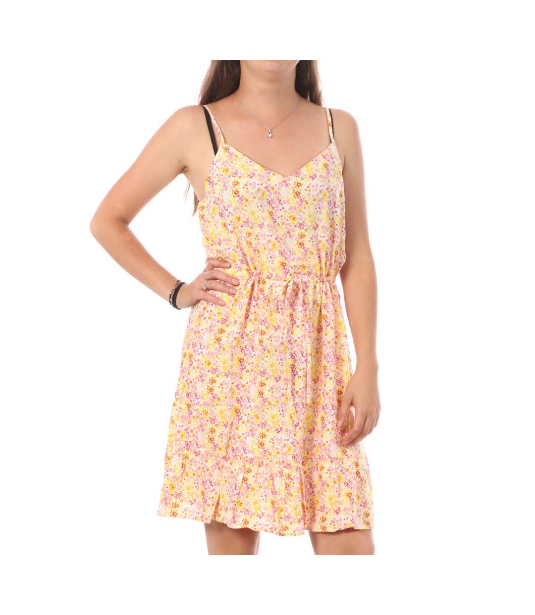 Robe Rose/Jaune Femme Vero Moda Easy Singlet