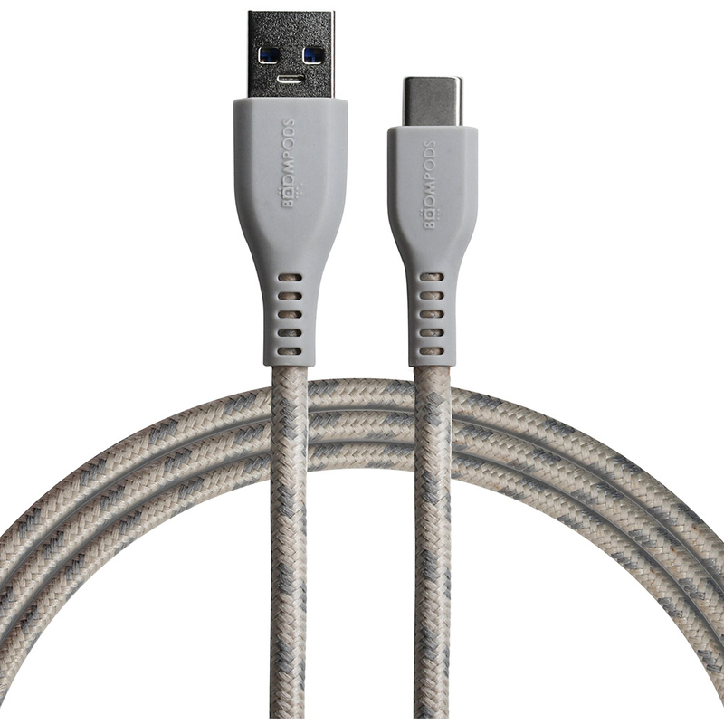 Boompods Kabel USB-A - USB-C, Tide-Line, titanium, 1.5 m
