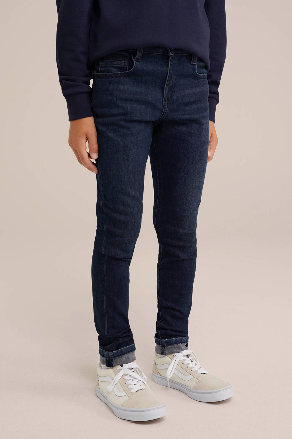 WE Fashion skinny jeans blue black denim