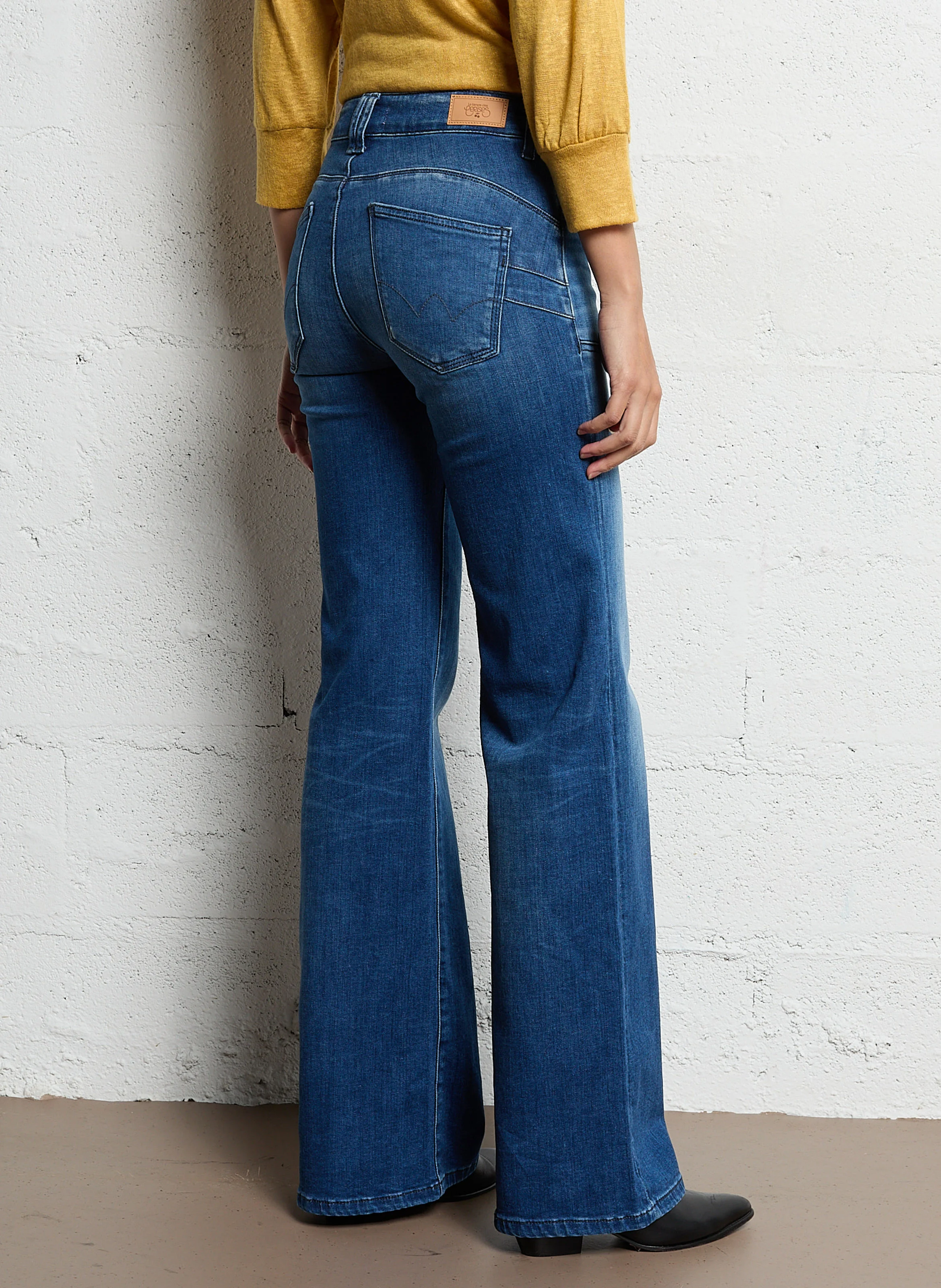 PULPHIFL - Jean flare en coton | Bleu