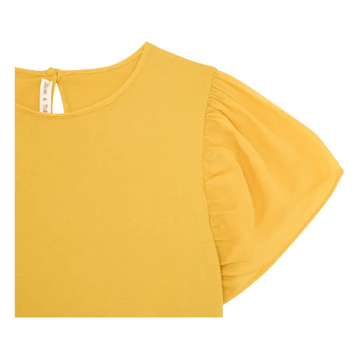 Zhoe & Tobiah T-Shirt à Volants | Jaune moutarde