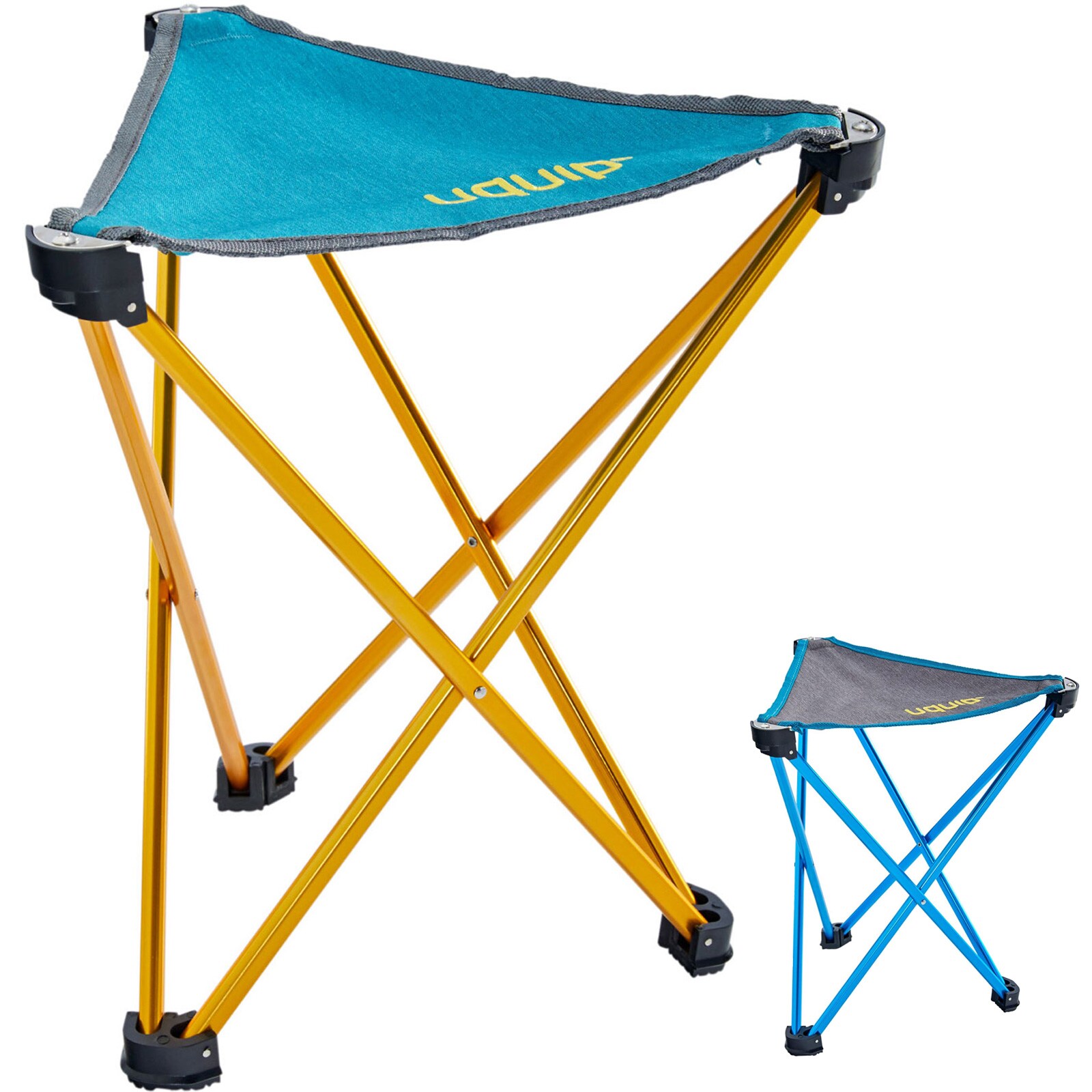 UQUIP Leichtgewichtshocker Trinity L Mini Dreibein Hocker Campinghocker 150 kg Farbe: Grey/blue