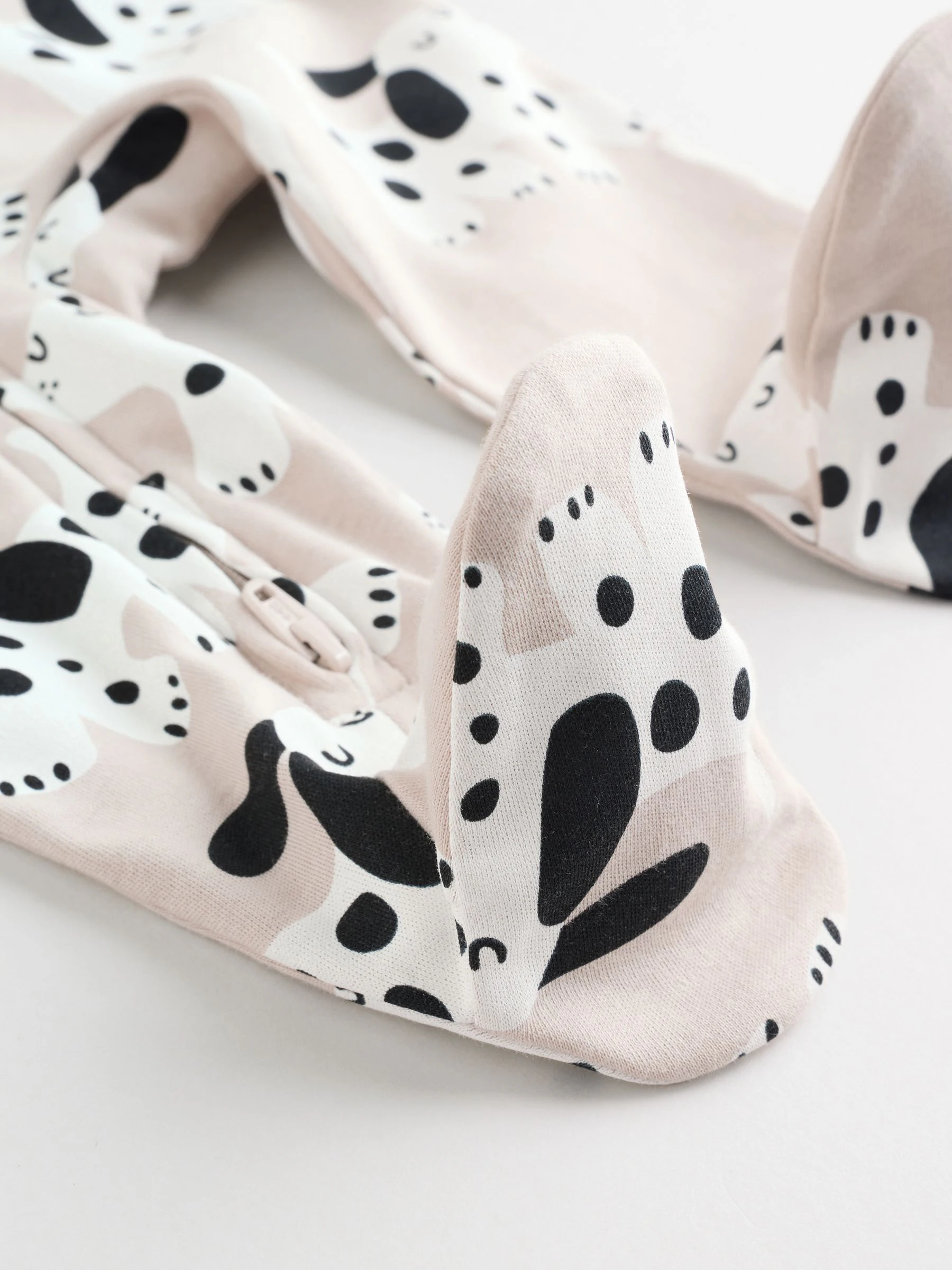 Zwart-wit met hond - Verpakking van 3 babypyjama's met tweewegrits (0-2jr)