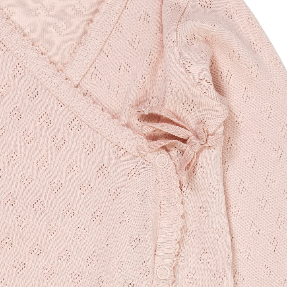 Køb COPENHAGEN COLORS Dusty Rose Pointelle Cross-Over Heldragt