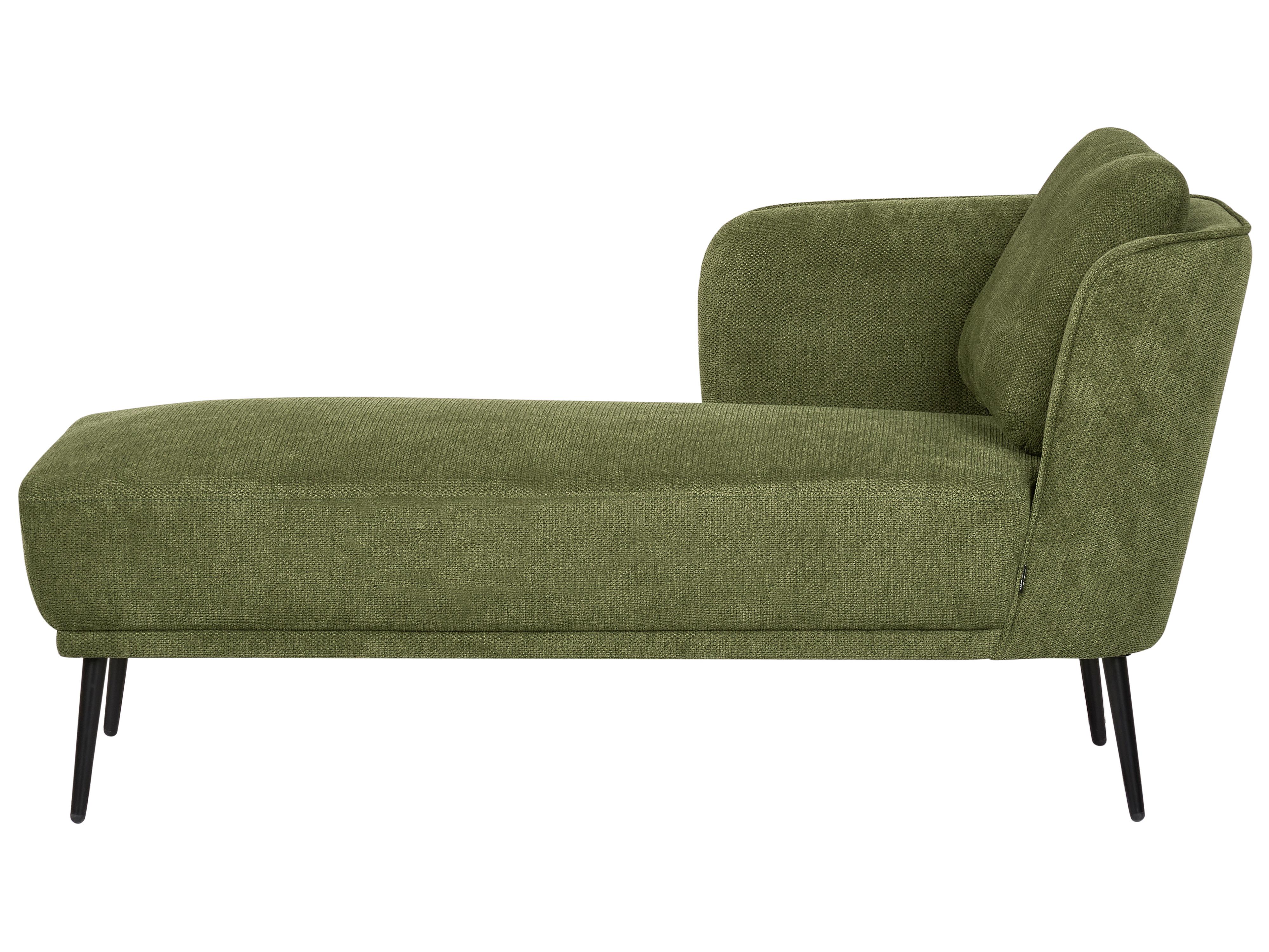 Rechtszijdige chaise longue ARTHEZE Stof Donkergroen