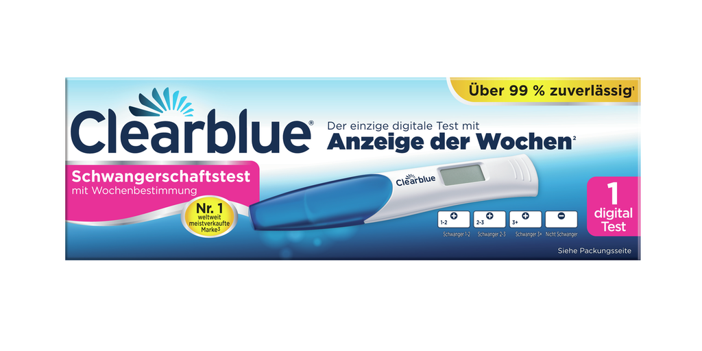 CLEARBLUE Schwangerschaftstest<br>1 Stück, Wochenbestimmung