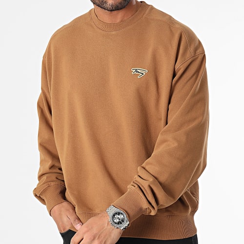 Sweat Crewneck Boxy Signature 7784 Marron