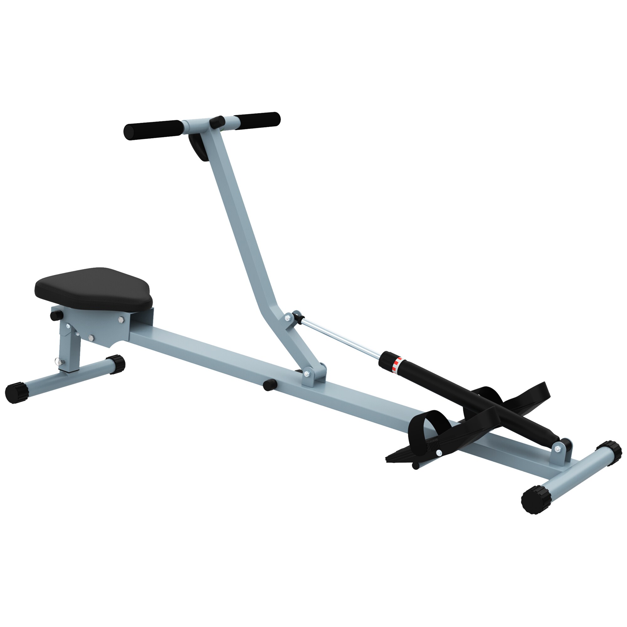 HOMCOM Ruderzugmaschine mit LCD Display grau, schwarz 130 x 67,5 x 67 cm (LxBxH)