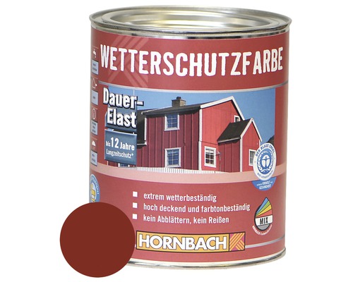 HORNBACH houtverf, weerbestendige verf, Zweeds rood, 750ml