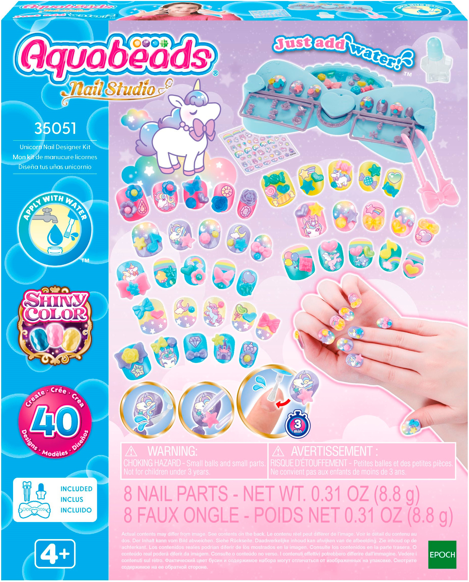 Aquabeads Kreativset »Nagelstudio Design Kit Magische Einhörner«