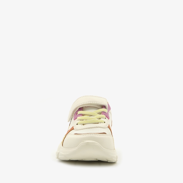 Blue Box meisjes dad sneakers wit geel