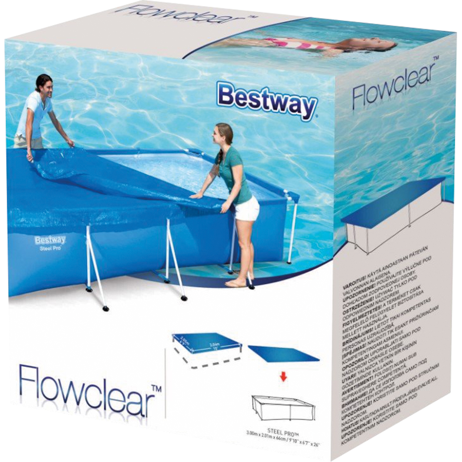 Capa de piscina Bestway em aço, 300 x 201 cm