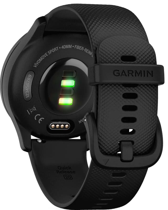 Garmin Vivomove Sport hybrid smartwatch (sort)