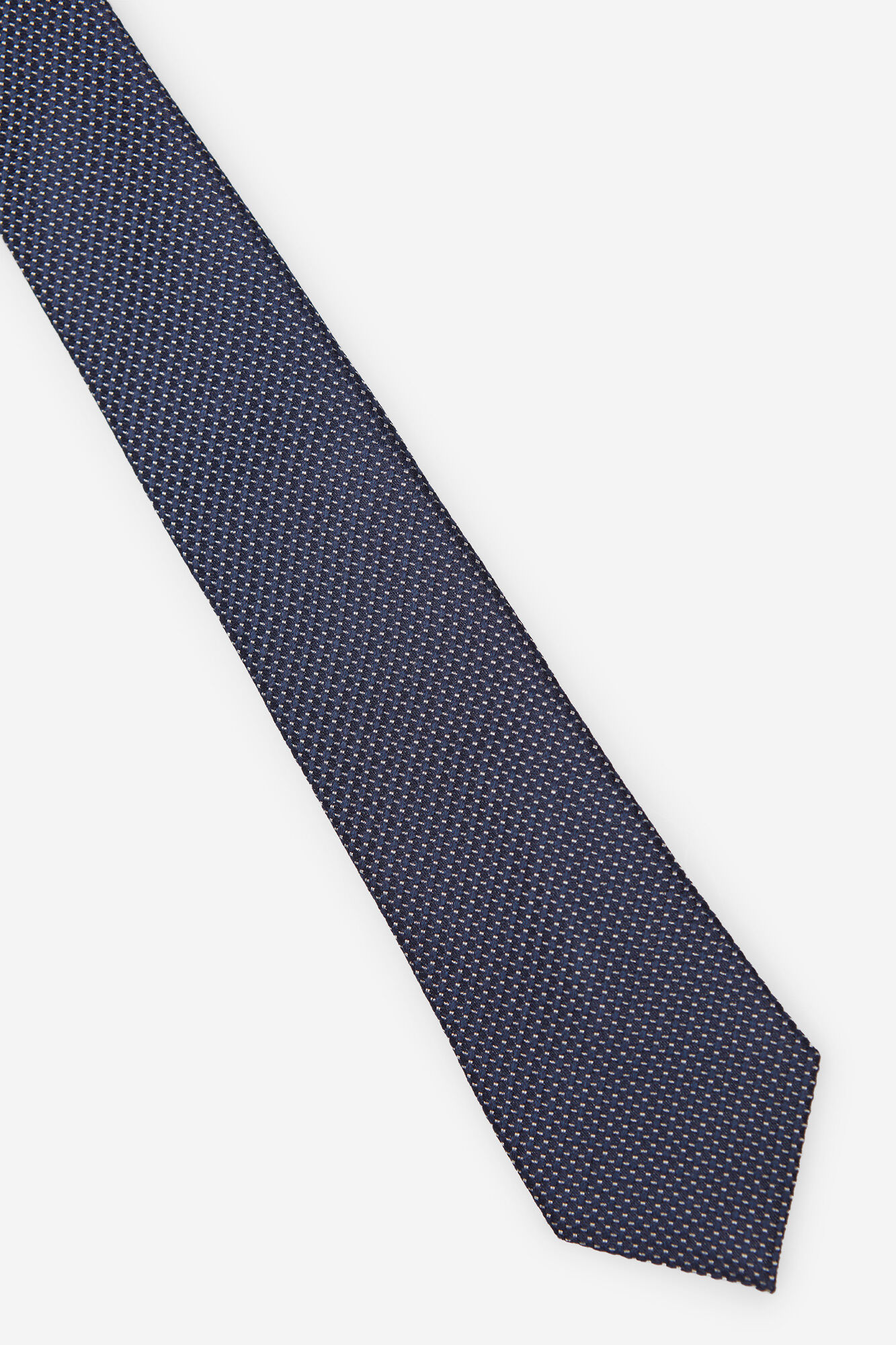 Gravata de seda lisa - Azul marinho