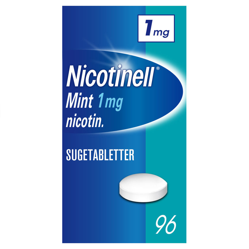 Nicotinell Mint Sugetab 1 mg, Slutte å røyke, 96 stk