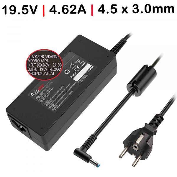 Carregador Compatível para Portátil HP 19.5V 4.62A 90W - ADH10