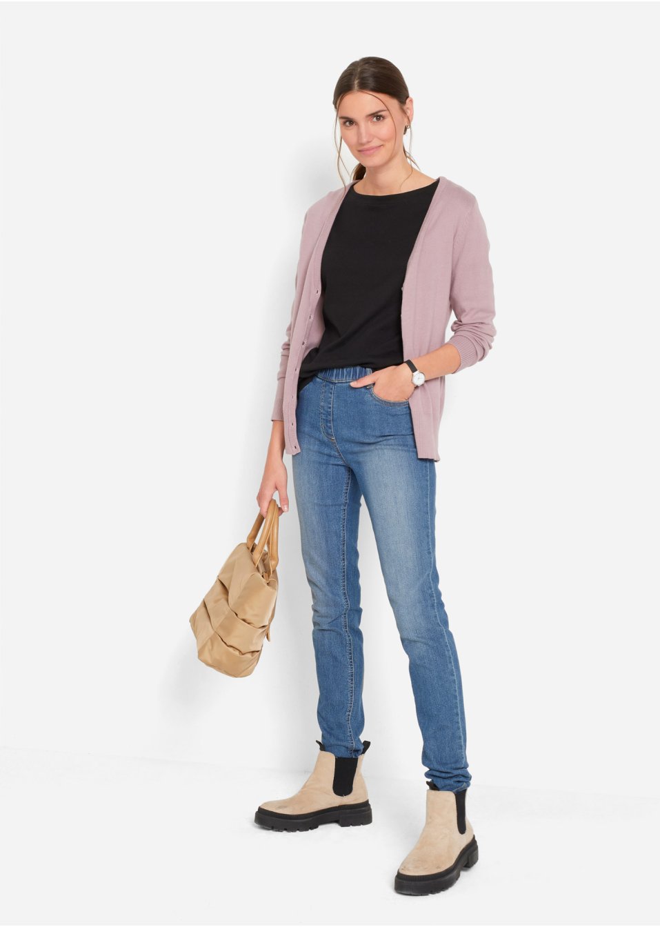 T-shirt extensible à encolure bateau