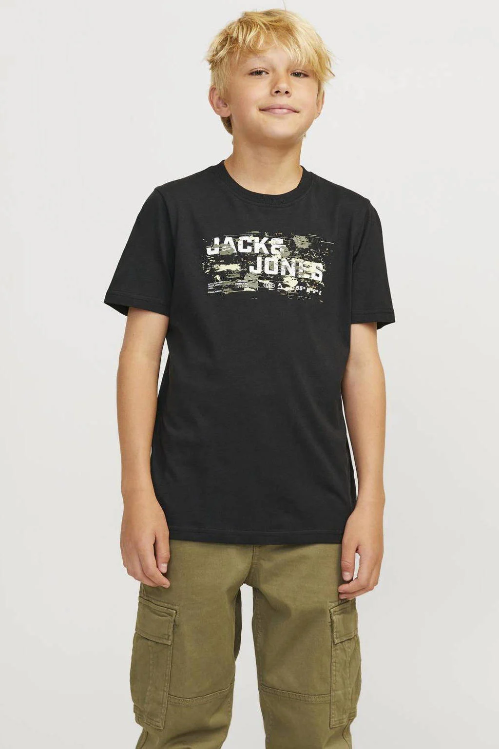 JACK & JONES T-shirt met printopdruk zwart