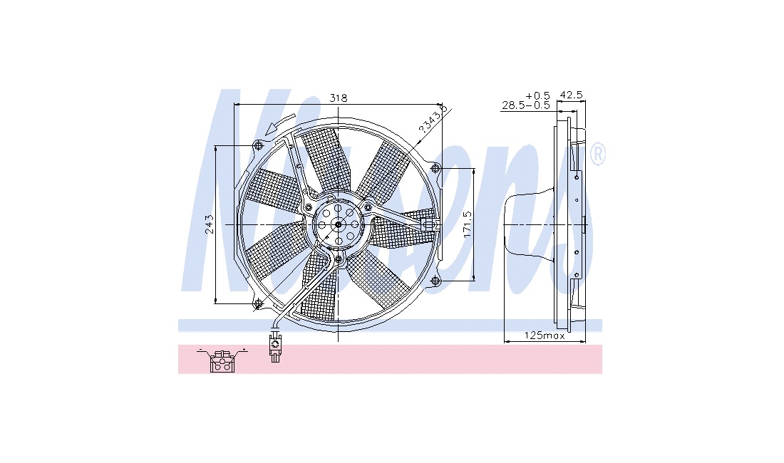 Ventilator, motorkøling