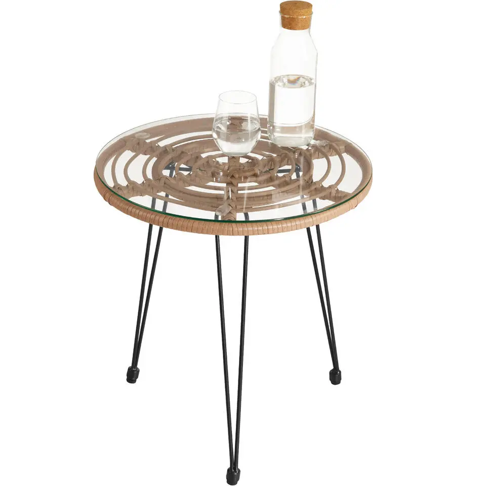 tectake - loungeset Molfetta - wicker - natuurkleur