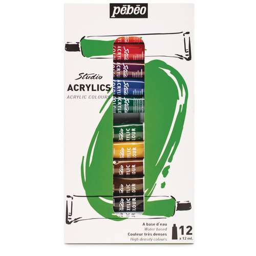 pébéo Studio Acrylic Sets, 12-ml-Tuben