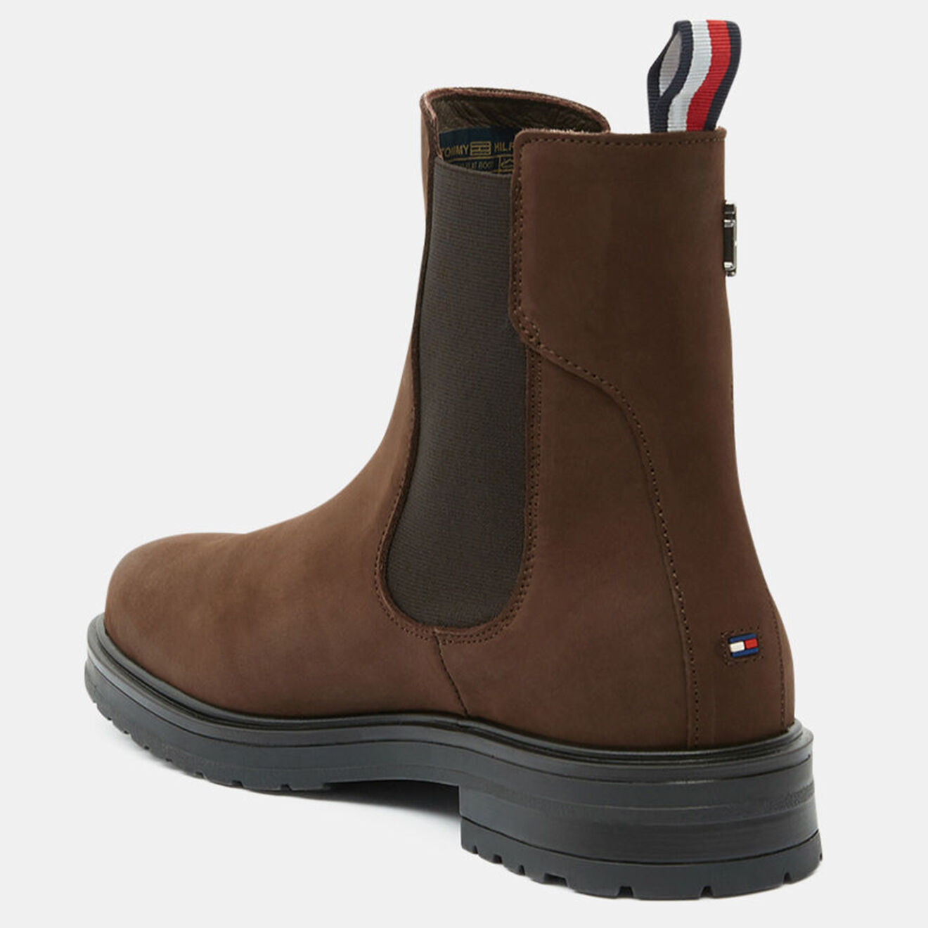 Tommy Hilfiger Chelsea boots en Velours de Cuir Stud marron