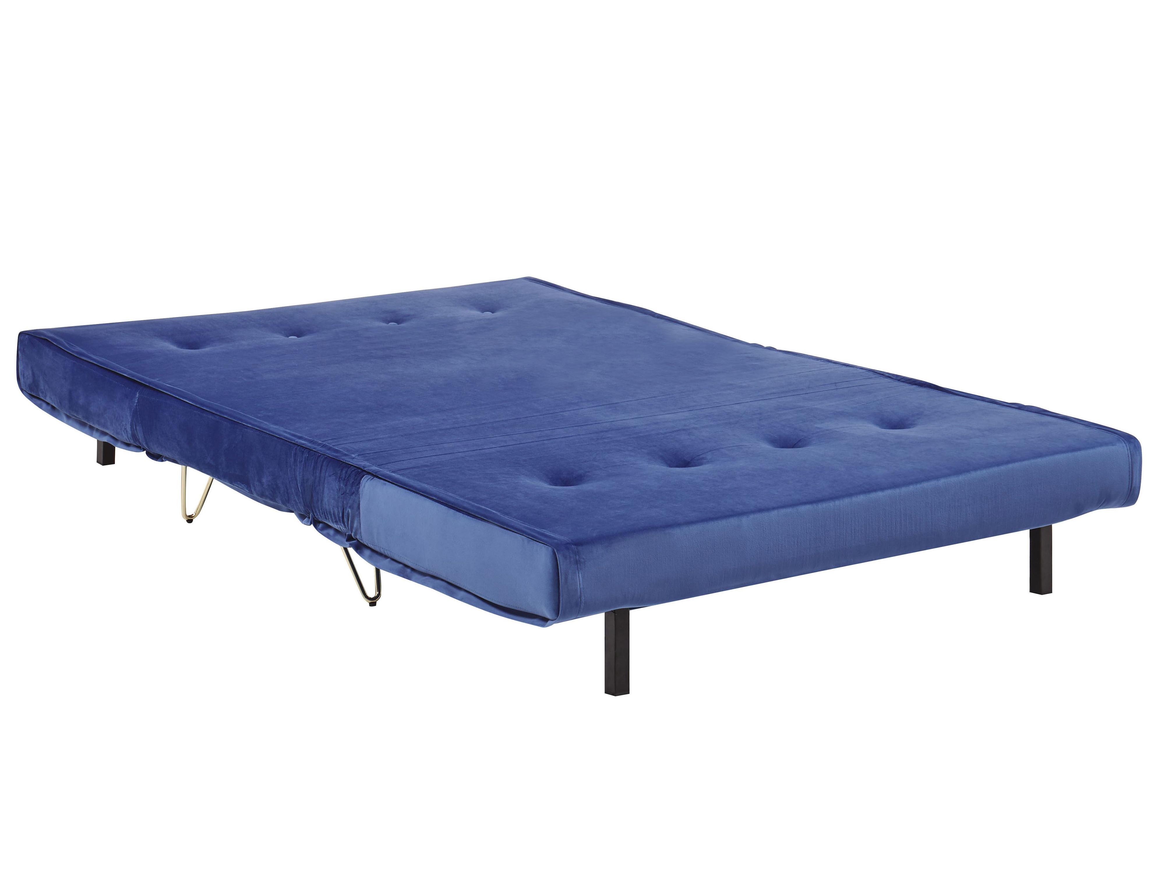 Slaapbank 2-zits VESTFOLD Fluweel Marineblauw