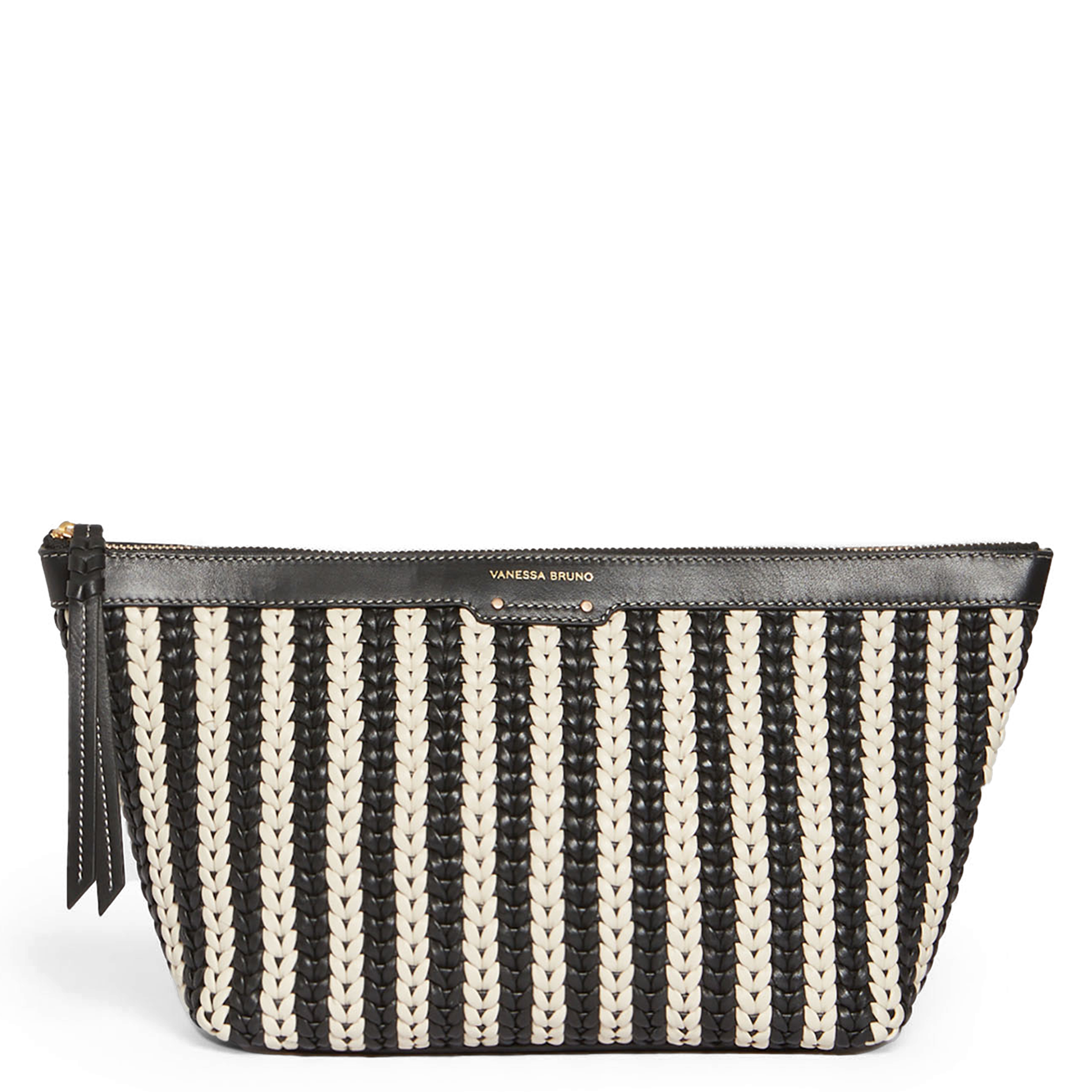 Pochette tressée en cuir | Multicolore