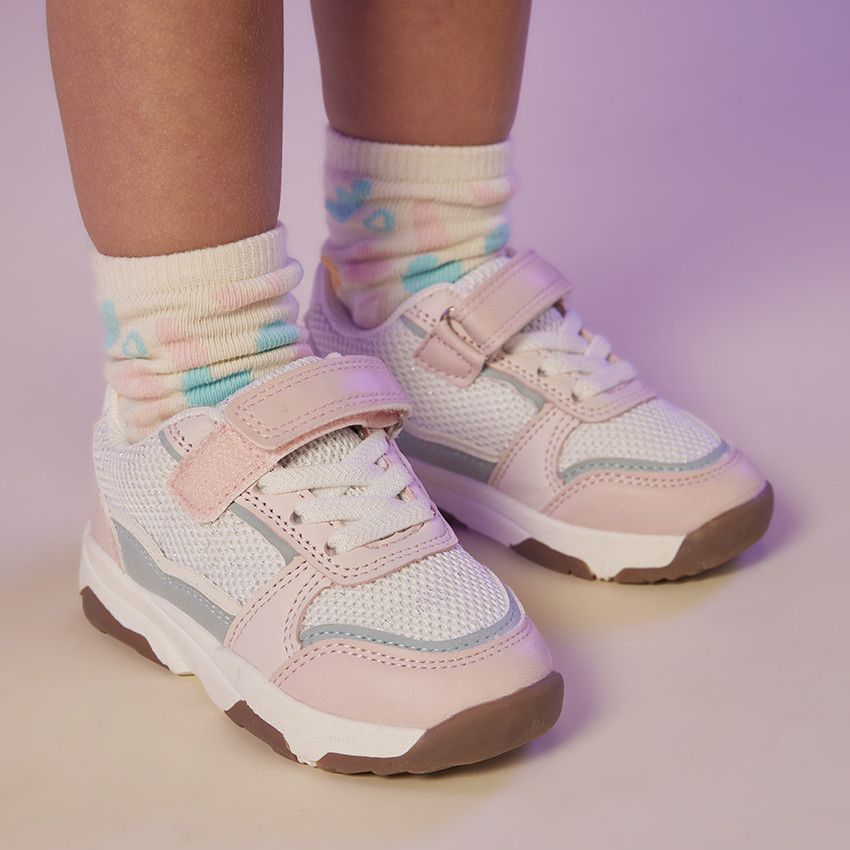 Lot de 5 paires de chaussettes fantaisie pour bébé fille - Rose