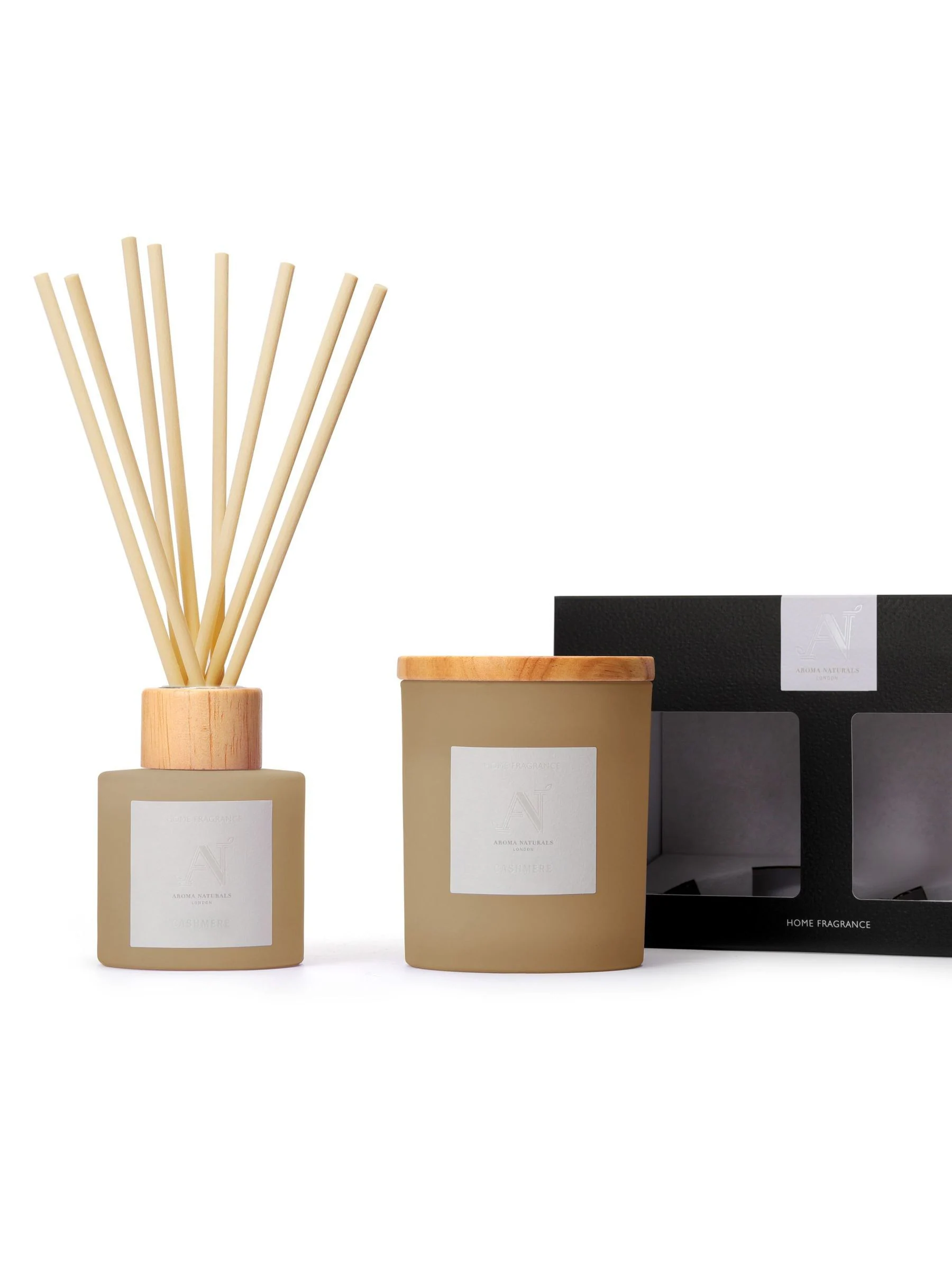 Aroma Naturals Frosted Cashmere Candle and Diffuser Gift Set