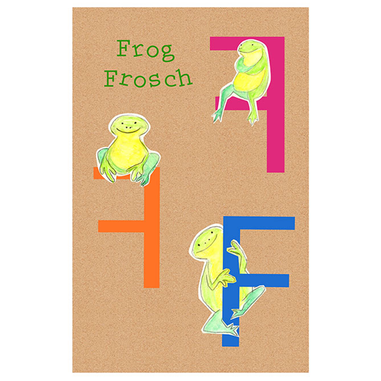 Wandbild ABC ANIMAL F - bunt - 50x70 cm