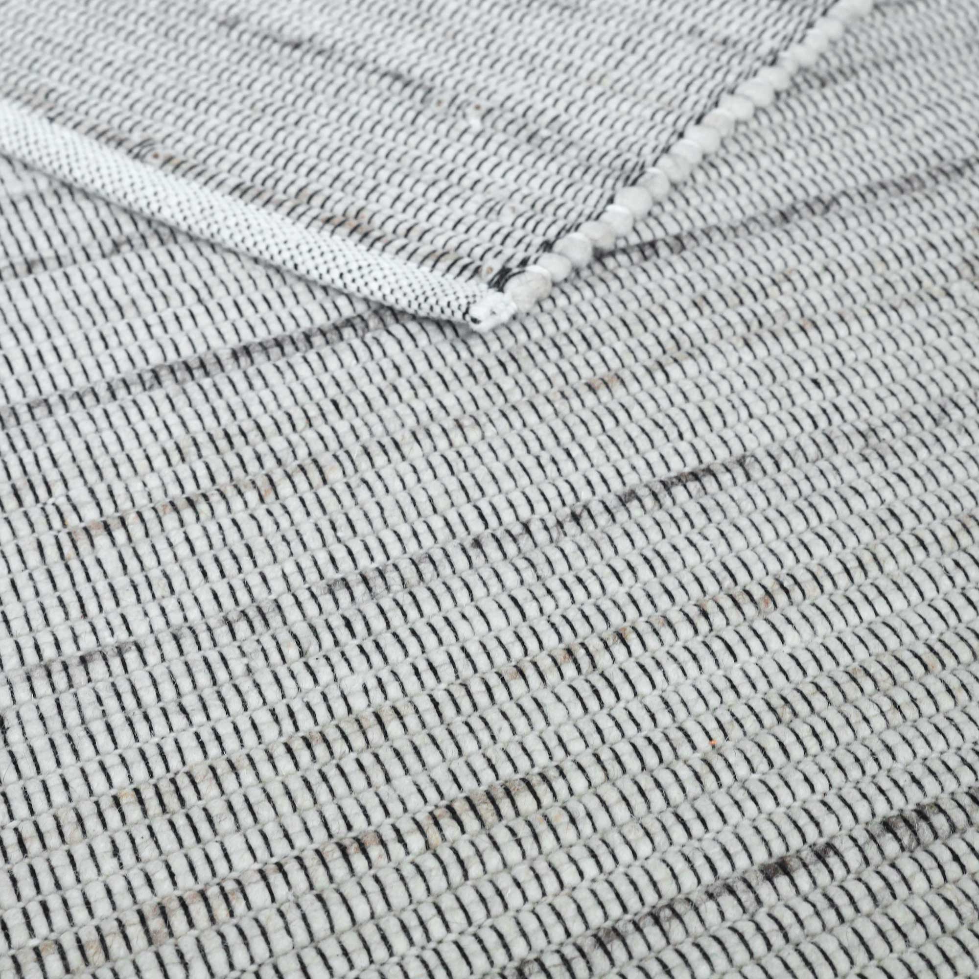 Teppich 'Lux' weiß-grau, B 200 cm, L 140 cm von fischer's lagerhaus