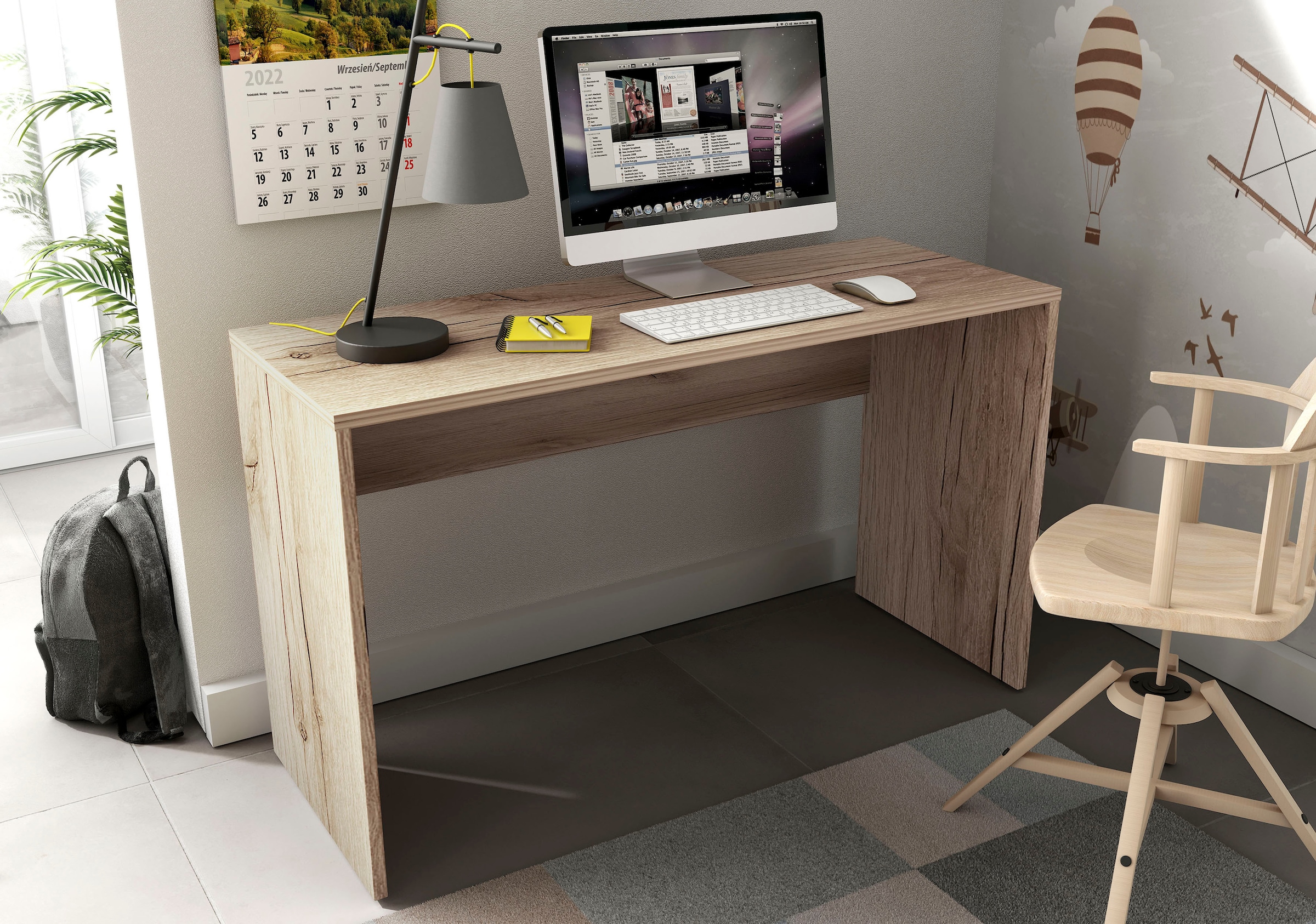 INOSIGN Schreibtisch »AGAPI« Breite 130, Computertisch im modernen Design & viel Arbeitsfläche