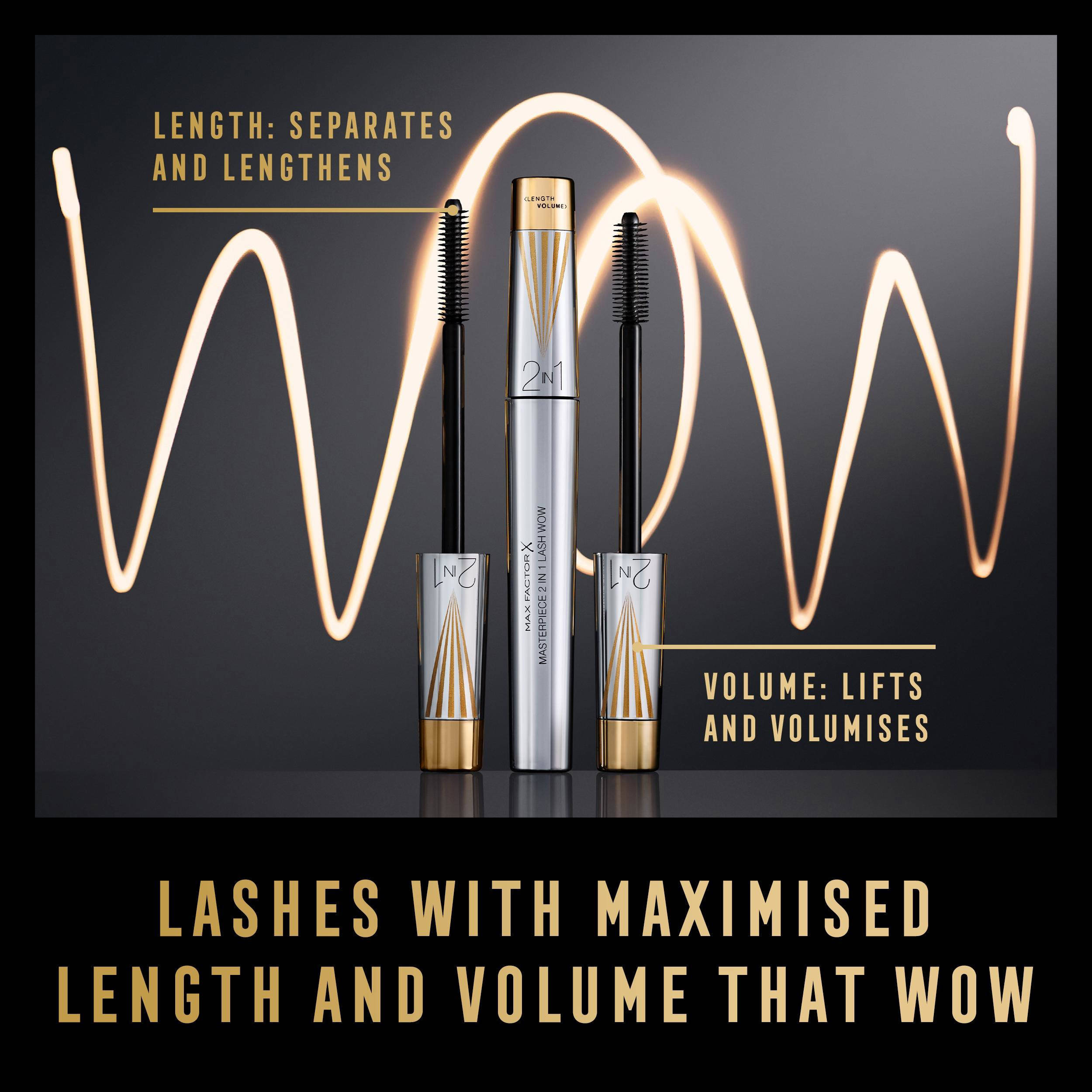 Max Factor Masterpiece 2In1 Lash Wow mascara - Black Brown