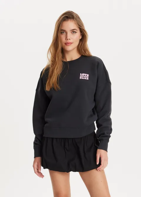 Sweater met print future antraciet (ANTRA)