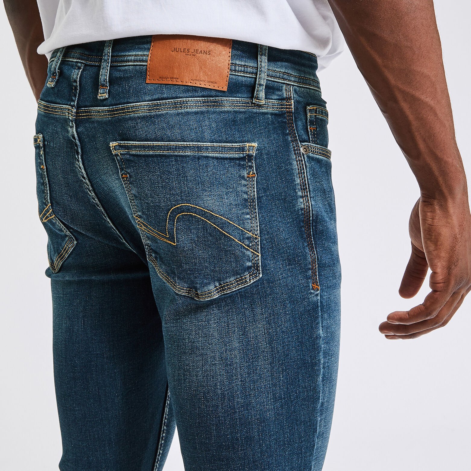 Jean skinny 3 longueurs en polyester recyclé Bleu