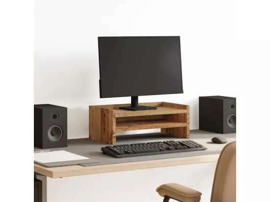 Support de moniteur vieux bois 42x24x16 cm bois d'ingénierie