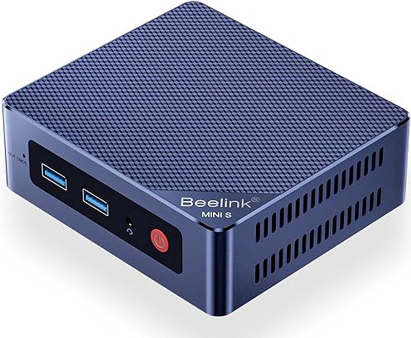 Beelink Mini S12 8-256 GB SSD Windows 11 mini pc - Windows pc - Desktop - Computer - Nieuwe koeling - Zuinig - 256 GB SSD - Met Windows 11 - Vesa aansluiting - 4K resolutie - Dual band wifi 5G - Dual HDMI - Aansluiting SSD en HDD schijf